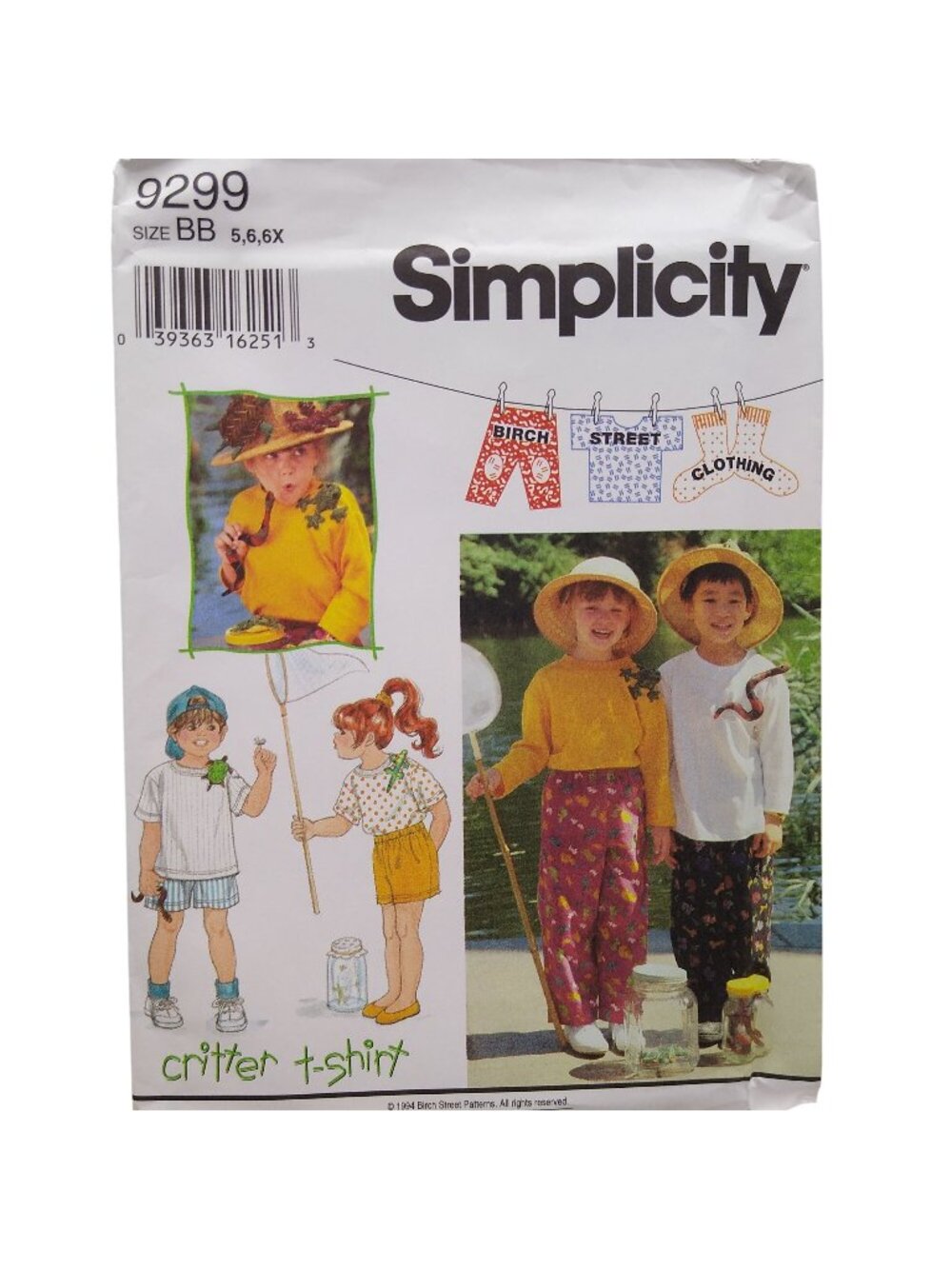 UNCUT Vintage Sewing PATTERN Simplicity 9299, Childrens Birch Street Clothing
